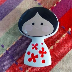 Avon Vintage Perfume Brooch International Girl 1970s Brooch Avon Collectibles